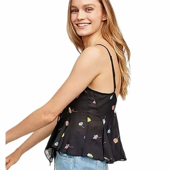 FREE PEOPLE Radea‎ Printed Lace-up Camisole Size SMALL - Picture 2 of 11